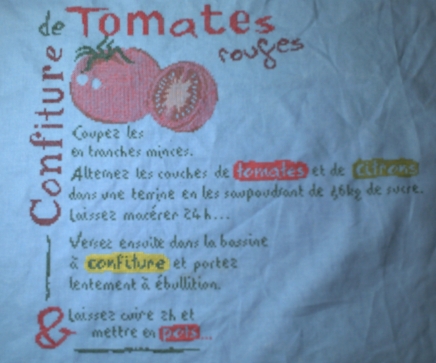 Les neuf premières étapes du SAL confitures de tomates