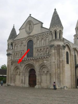 Façade de Notre-Dame-la-Grande à Poitiers, position des prophètes