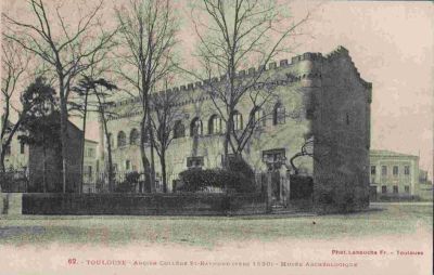 Toulouse, musée Saint-Raymond, façade antérieure, carte postale ancienne