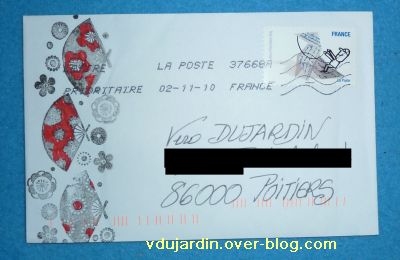 Envoi de Véro bis en novembre 2010, recto de l'enveloppe