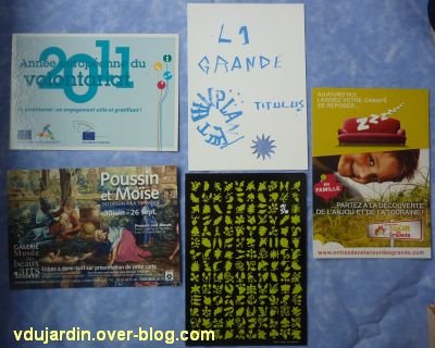 Septembre 2011 : cartes reçues de Dalinele
