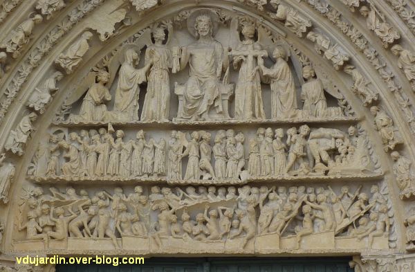 Poitiers, le portail central de la cathédrale, 2, le tympan sculpté