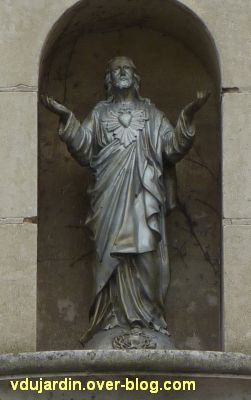 Poitiers, statues religieuses, 03, Sacré-Coeur de Jésus rue Roche d'Argent