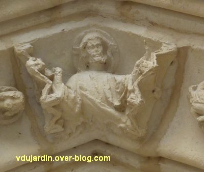 Poitiers, la cathédrale, portail sud, Vierges sages et folles, 4, le Christ
