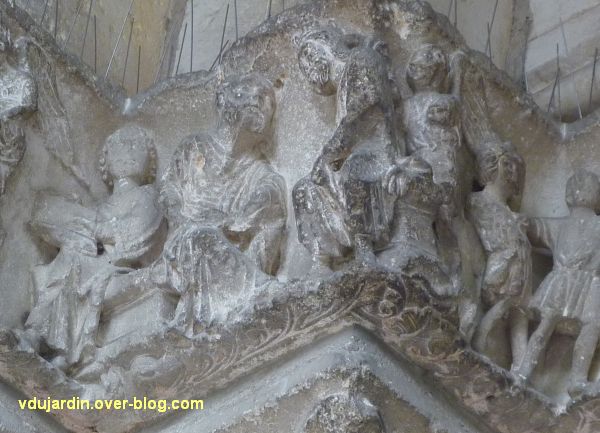 Poitiers, portail Saint-Michel de la cathédrale, gauche, 06, plusieurs scènes