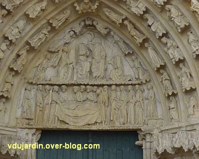 Poitiers, cathédrale, portail de la Vierge, 02, le tympan