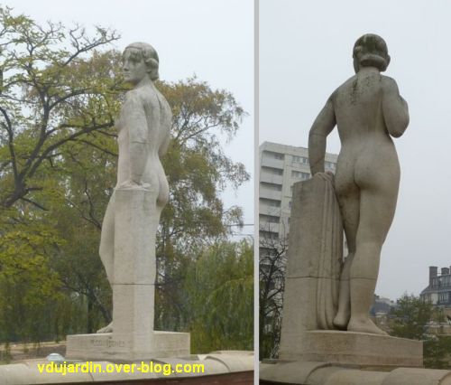 La femme de Couvègnes, butte du Chapeau-Rouge à Paris, 4, deux vues de dos
