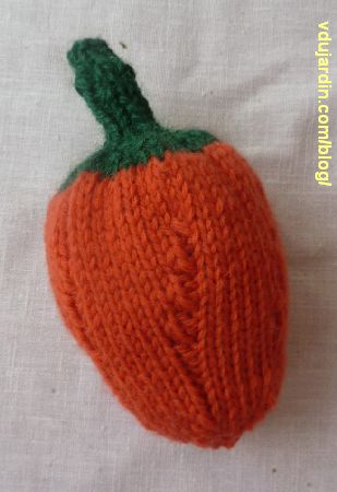 Un poivron au tricot