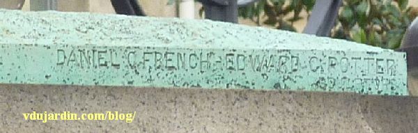 Paris, monument à George Washington, signature des sculpteurs