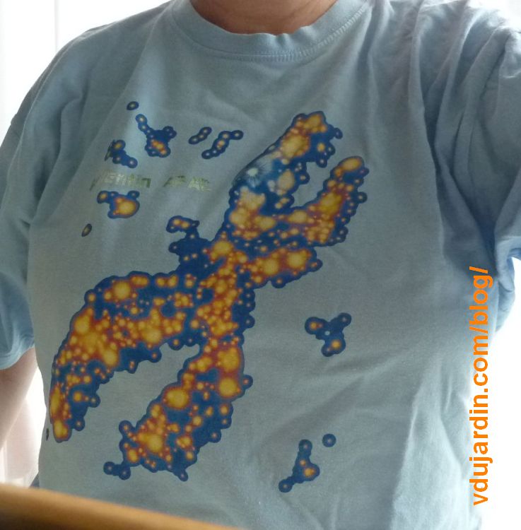 T-shirt bleu de l'association Valen porteurs d'anomalies chromosomiques
